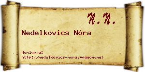 Nedelkovics Nóra névjegykártya