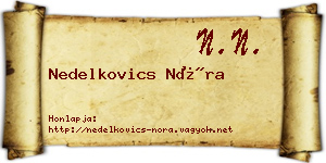 Nedelkovics Nóra névjegykártya